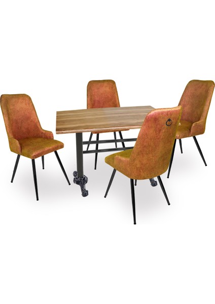 Çipa Werzalit-Çırağan Mutfak Masa Takımı - Indiana Wood Kiremit