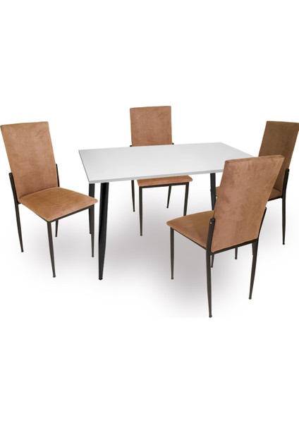 Manolya - Gözde Esb Mutfak Masa Takımı (Kumaş) - Kahve