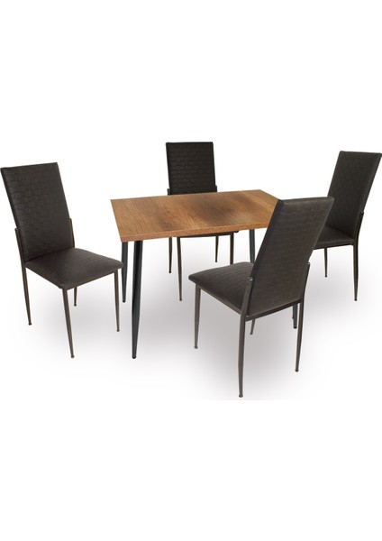 Manolya - Gözde Mutfak Masa Takımı - Siyah