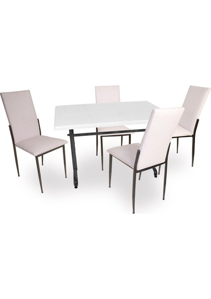 Valerya Werzalit - Gözde Masa Takımı (80X120) - Beyaz