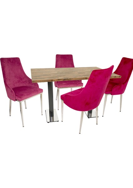 Karanfil Laminat - Stil Masa Takımı - Mor