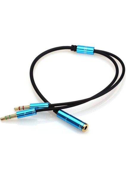 Kulaklık Mikrofon Ayırıcı Kablo Aparat 3.5mm Dişi 2x 3.5mm Erkek Kulaklık Mic Audio Y Splitter Headphone
