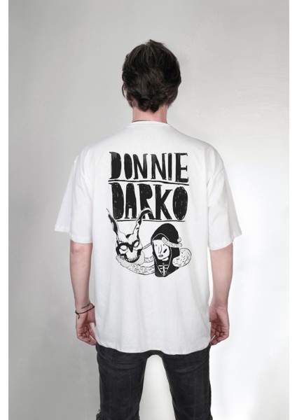 Donnie Darko Özel Tasarım Ön ve Sırt Baskılı Oversize Unisex Tişört