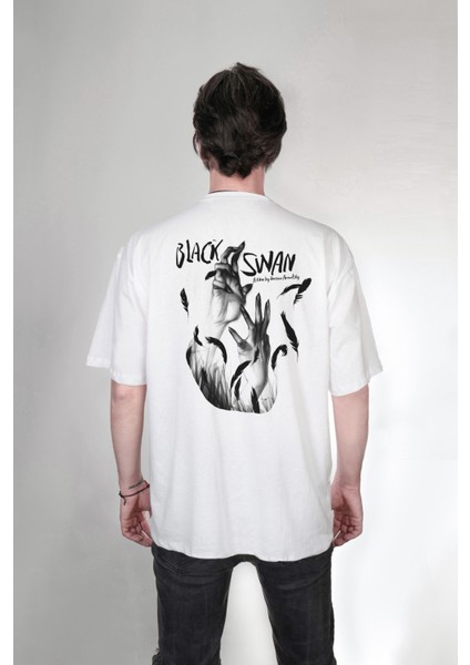 Black Swan Siyah Kuğu Film Çift Taraf Özel Tasarım Baskılı Oversize Unisex Tişört