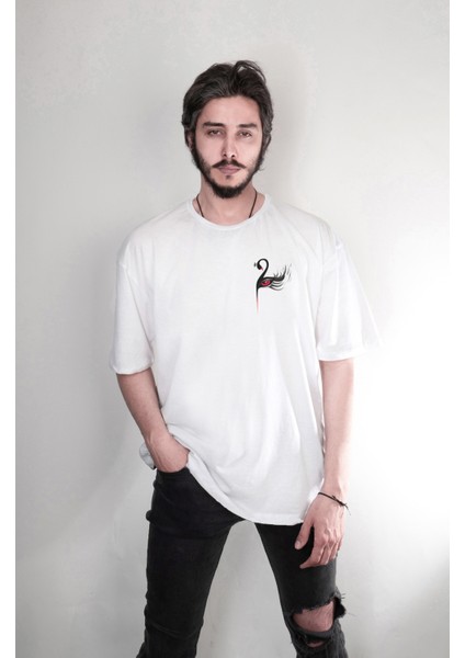 Black Swan Siyah Kuğu Film Çift Taraf Özel Tasarım Baskılı Oversize Unisex Tişört