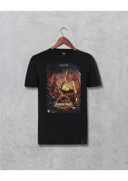 Jurassic Park Baskılı Tasarım Unisex Tişört
