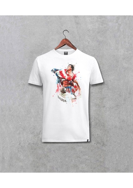 Rocky Balboa Boks Ring Baskılı Tasarım Unisex Tişört
