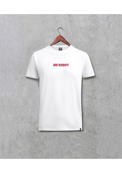 Mr Robot Yazılı Tasarım Baskılı Unisex Tişört