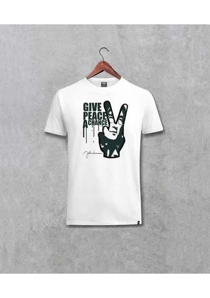 John Lennon Peace Özel Tasarım Baskılı Unisex Tişört