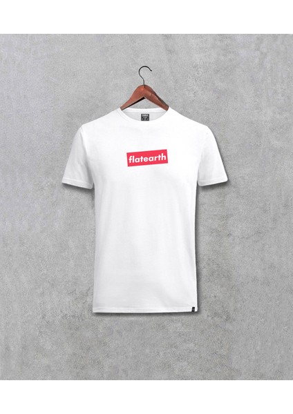 Flat Earth Düz Dünya Baskılı Özel Tasarım Unisex Tişört