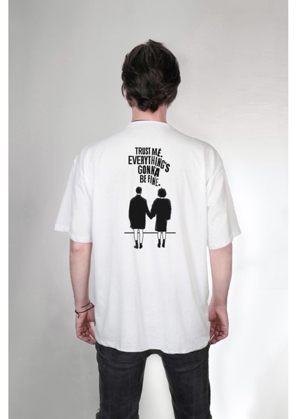 Fight Club Dövüş Kulübü Ön Arka Tasarım Baskılı Yazılı Oversize Unisex Tişört