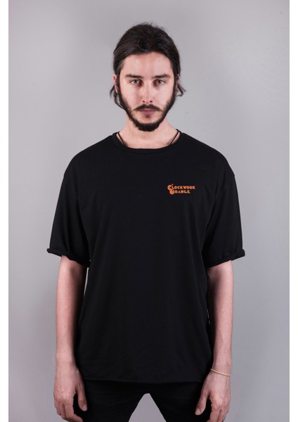 A Clockwork Orange Otomatik Portakal Çift Taraf Baskılı Oversize Unisex Tişört