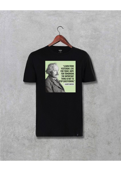 Albert Einstein Özel Tasarım Baskılı Unisex Tişört