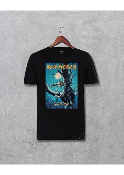 Iron Maiden Fear Of The Dark Tasarım Baskılı Unisex Tişört