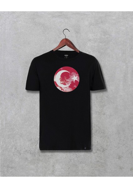 Türkiye Bayrak Atatürk Özel Tasarım Baskılı Unisex Tişört