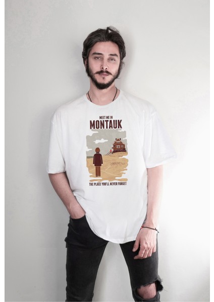 Eternal Sunshine Of The Spotless Mind Sil Baştan Montauk Baskılı Oversize Unisex Tişört