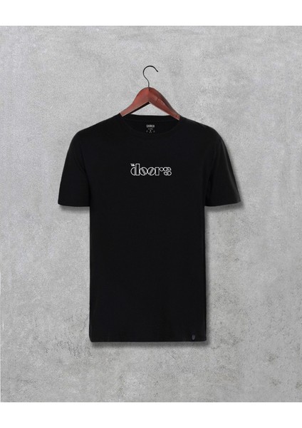 The Doors Yazılı Minimal Baskılı Unisex Tişört