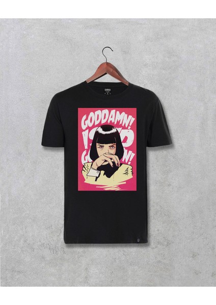Pulp Fiction Mia Wallace Baskılı Özel Tasarım Unisex Tişört
