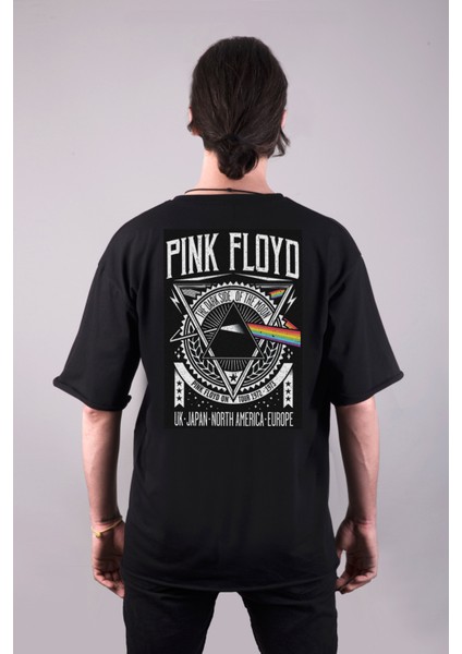 Pink Floyd Özel Tasarım Çift Taraf Baskılı Oversize Unisex Tişört fiyatları