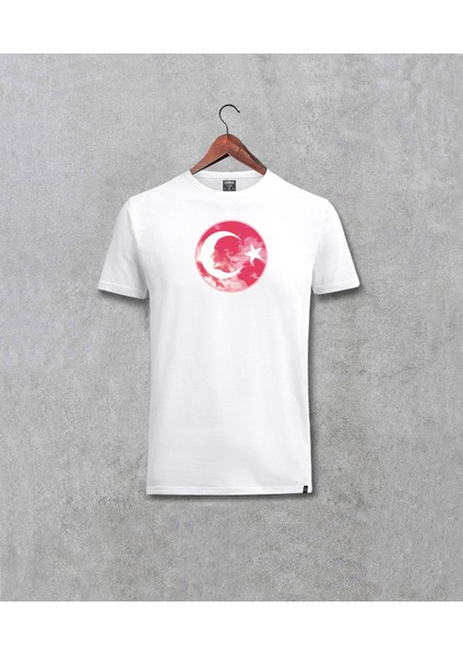 Türkiye Bayrak Atatürk Özel Tasarım Baskılı Unisex Tişört
