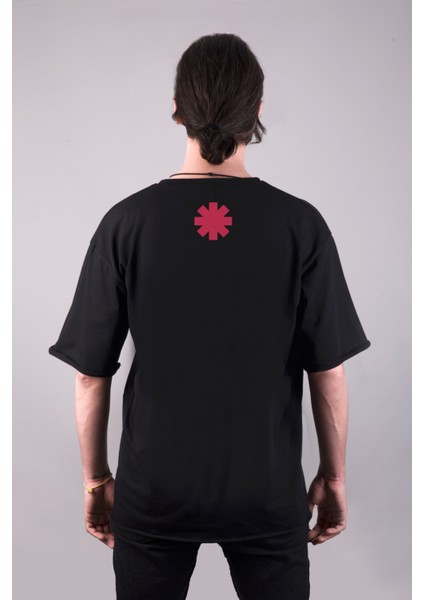 Rhcp Red Hot Chili Peppers Çift Taraf Baskılı Oversize Unisex Tişört fiyatları