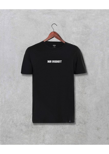 Mr Robot Yazılı Tasarım Baskılı Unisex Tişört