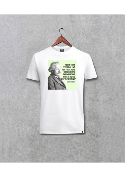 Albert Einstein Özel Tasarım Baskılı Unisex Tişört