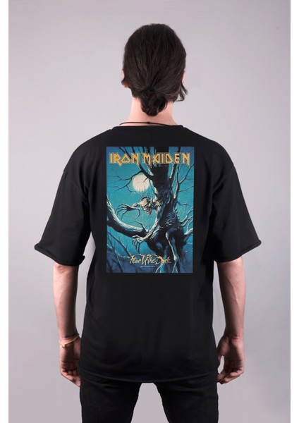 Iron Maiden Fear Of The Özel Tasarım Çift Taraf Baskılı Oversize Unisex Tişört fiyatları