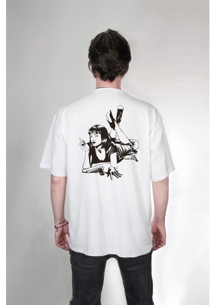 Pulp Fiction Mia Wallace God Damn Özel Tasarım Baskılı Oversize Unisex Tişört