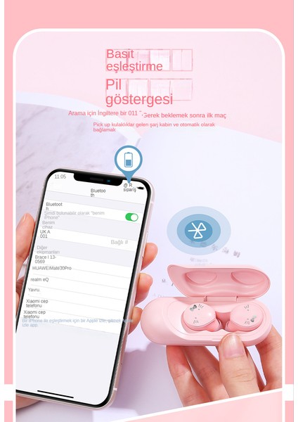 Hello Kitty Kablosuz Bluetooth Kulaklık 5.0 Ultra Uzun Bekleme (Yurt Dışından)