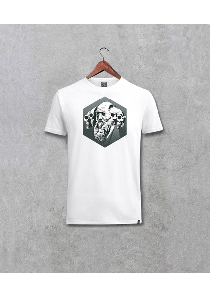 Charles Darwin Özel Tasarım Baskılı Unisex Tişört