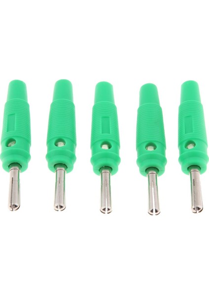 5 Adet 4 mm. Muz Fiş / Lab Fiş / Bush Plug Muz Soket - Yeşil (Yurt Dışından)