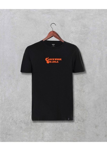 Clockwork Orange Otomatik Portakal Baskılı Unisex Siyah Tişört