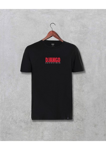 Tarantino Django Unchained Film Baskılı Unisex Siyah Tişört