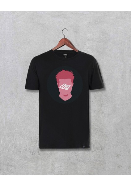 Fight Club Tyler Durden Baskılı Unisex Siyah Tişört