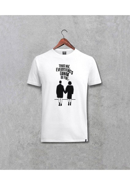 Fight Club Film Tasarım Baskılı Unisex Beyaz Tişört