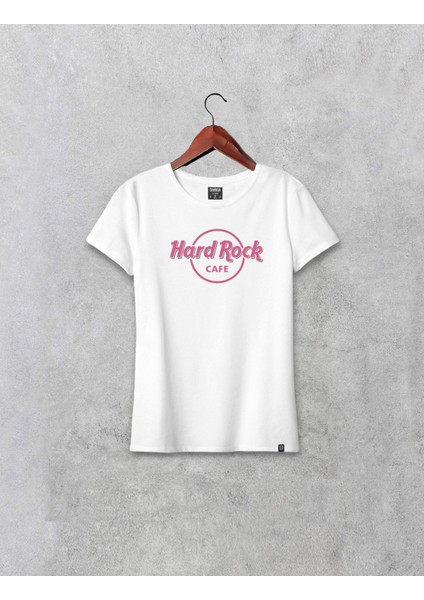 Hard Rock Cafe Özel Tasarım Baskılı Kadın Tişört