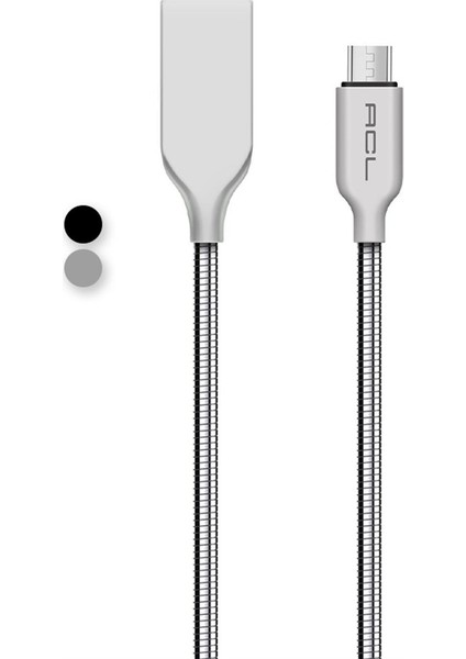 Ack-70 Primecord™ 3.1A, 1m Metal Micro USB Şarj ve Data Kablosu
