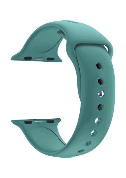 Apple Watch Seri 4 5 6 Için 40 mm Small Beden(S/m Size) Spor Silikon Kordon(54 Farklı Renk) Deniz Mavisi