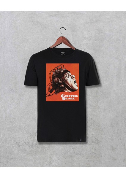 Clockwork Orange Otomatik Portakal Baskılı Unisex Siyah Tişört