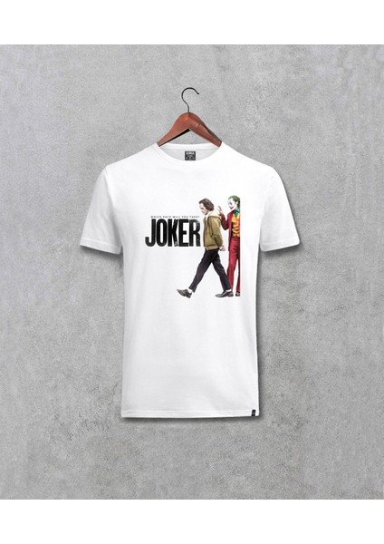 Joker Film Özel Tasarım Baskılı Unisex Beyaz Tişört