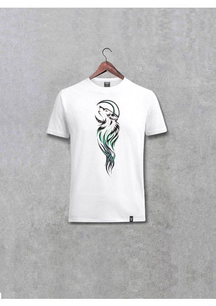 Kurt Ay Işığı Hilal Özel Tasarım Baskılı Unisex Tişört