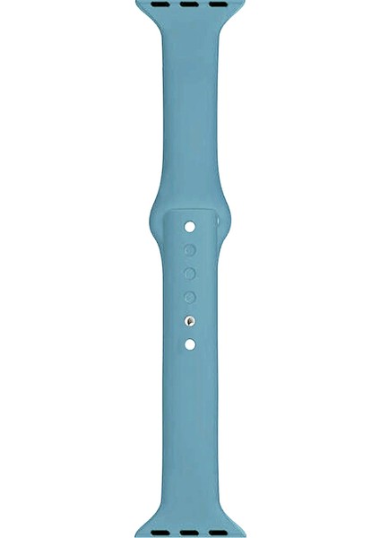 Apple Watch Seri 4 5 6 Için 40 mm Slim Silikon Kordon Açık Mavi