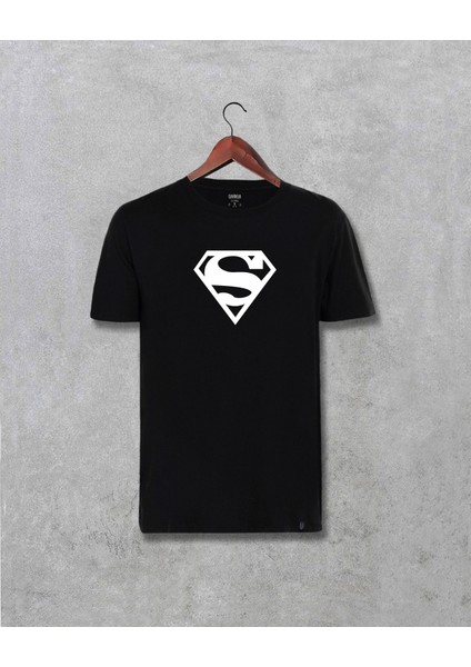 Superman Süpermen Logo Baskılı Unisex Tişört