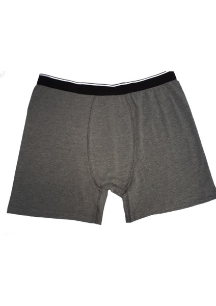 Erkek Büyük Beden Likralı Uzun Paça Boxer 11906-ANTRASIT
