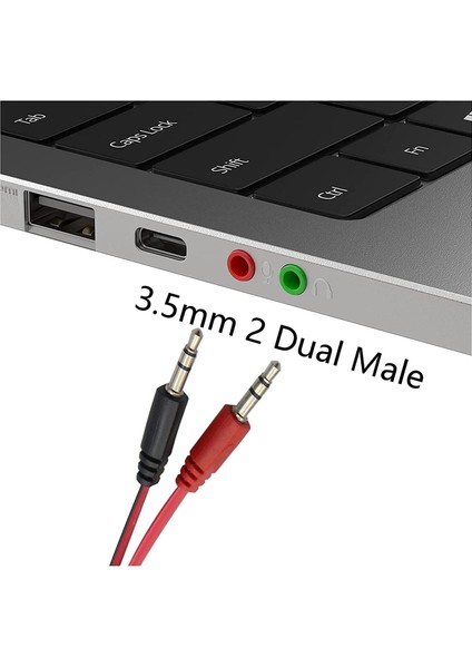 2 Erkek 1 Dişi 3.5mm Kulaklık Mikrofon Ayırıcı Pc Dizüstü Mic Audio Y Splitter Kablosu Headset fiyatları