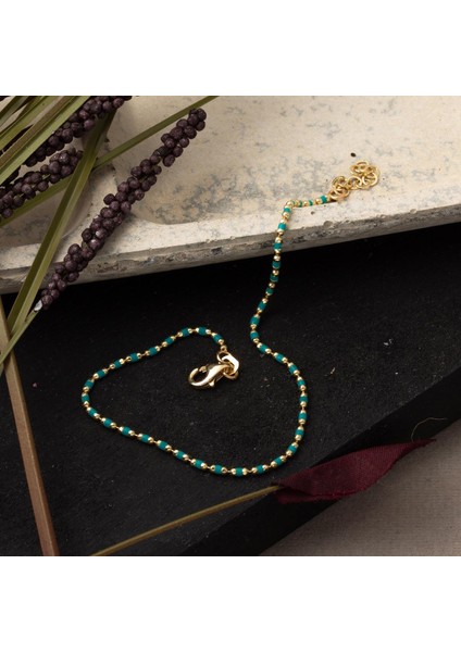 Yeşil Mineli 14 Ayar Altın Bileklik fiyatları