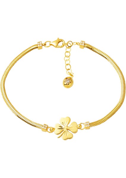 14 Ayar Altın Yonca Bileklik