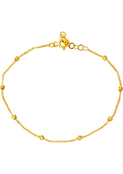 Top Altınlı 14 Ayar Zincir Bileklik