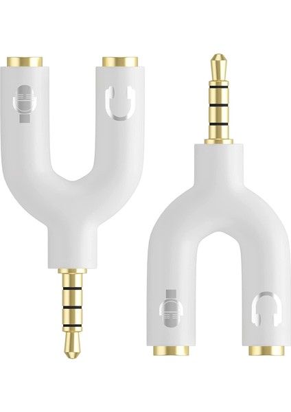 Kulaklık Mikrofon Birleştirici Aparat 3.5mm Erkek 2x3.5mm Dişi Kulaklık Mic Audio Y Splitter Headphone